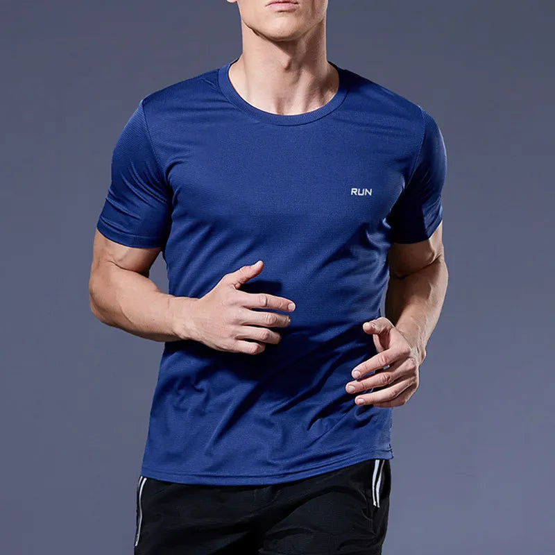 High Quality Polyester Men's Quick Dry Running T-Shirt – Perfect for Fitness and Training - Image 2