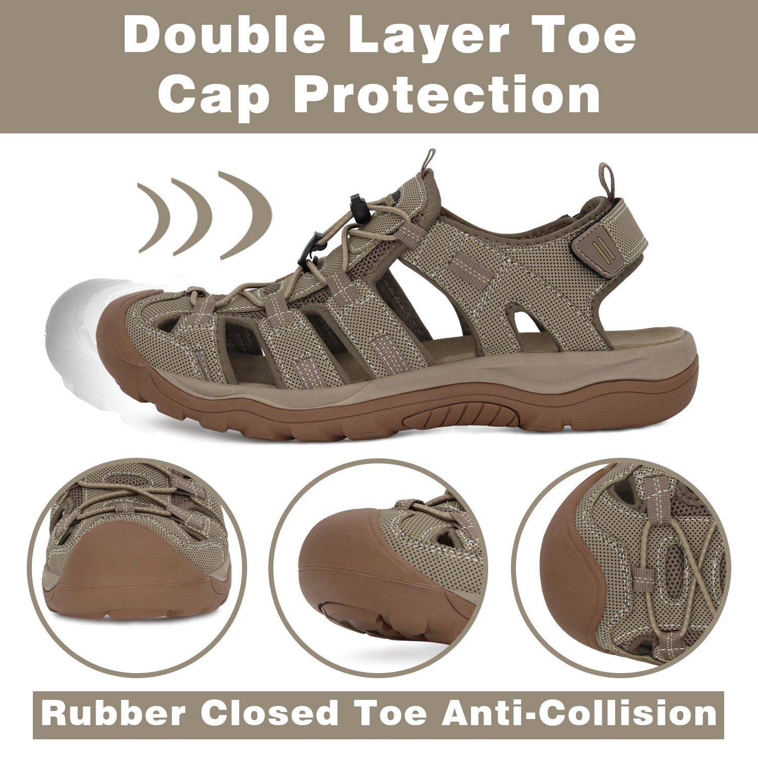 GRITION Men’s Outdoor Sandals – Perfect for Hiking and Summer Adventures - Image 2