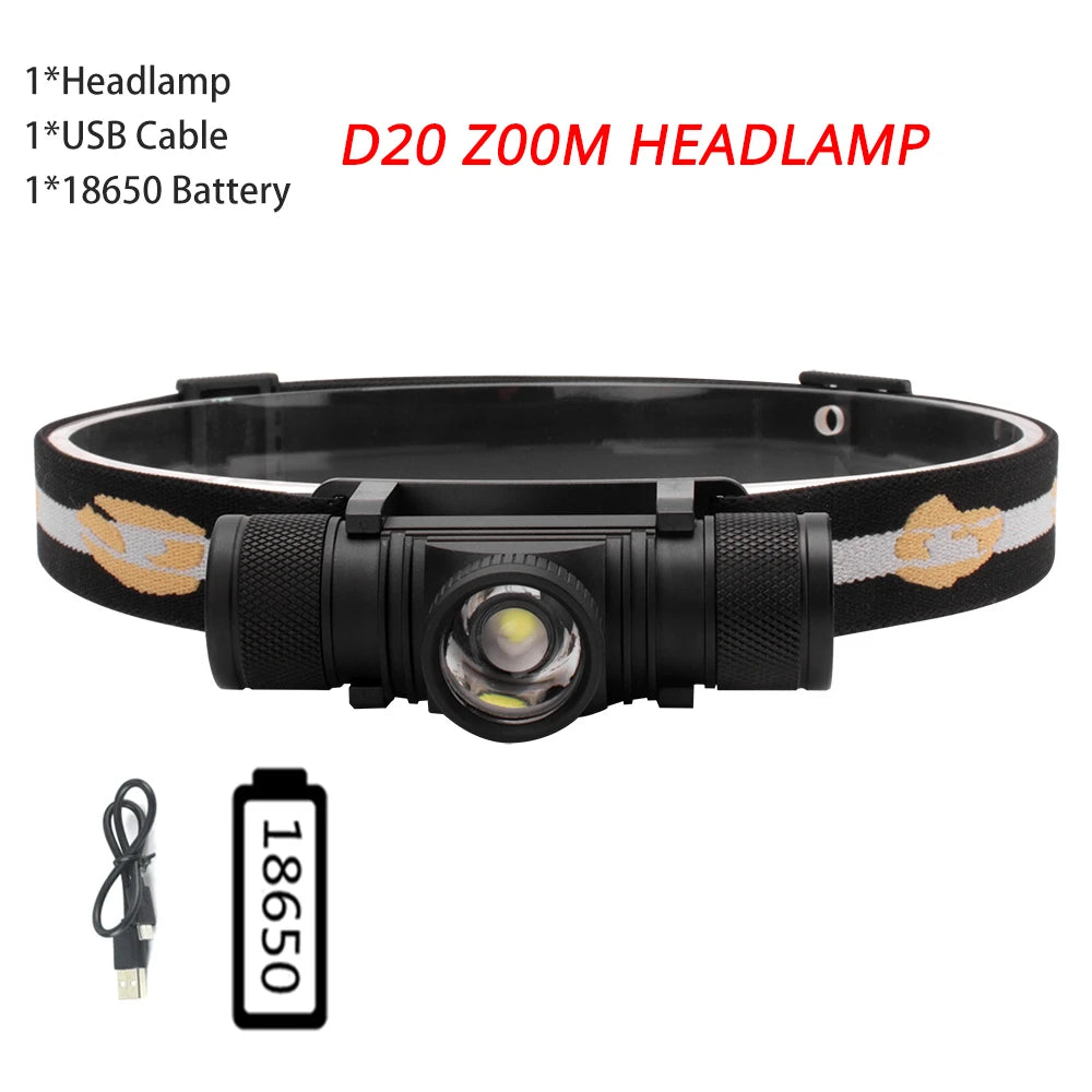 BORUiT D10/D25 LED Headlamp – Rechargeable Flashlight for Outdoor Adventures - Image 8