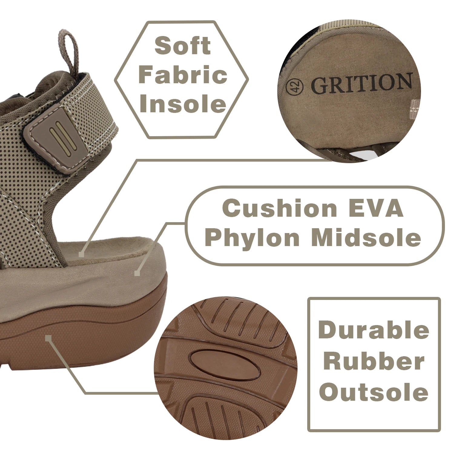 GRITION Men’s Outdoor Sandals – Perfect for Hiking and Summer Adventures - Image 4