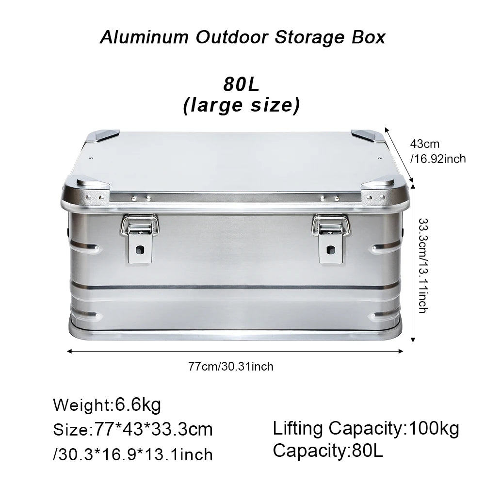 30-80L Aluminum Alloy Large Capacity Storage Box for Outdoor Adventures - Image 9