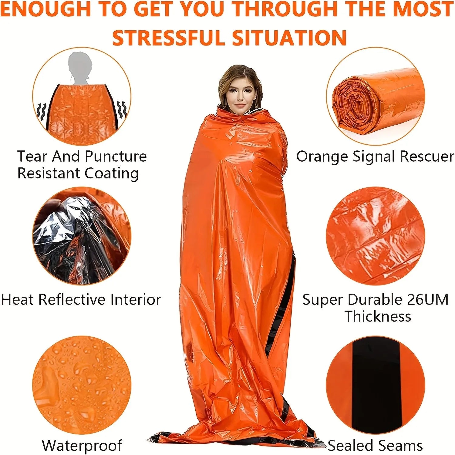 Emergency Sleeping Bag – Compact and Reliable Survival Gear - Image 5
