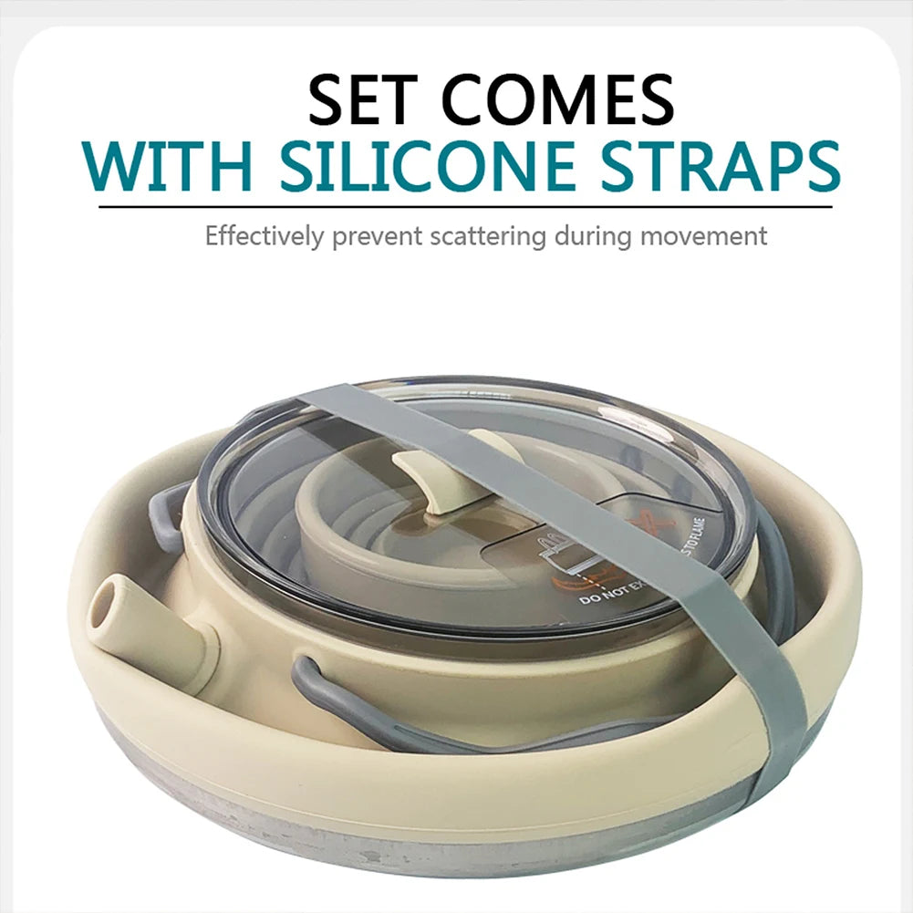 1.5L Outdoor Folding Silicone Kettle – Portable and Collapsible for Travel - Image 3