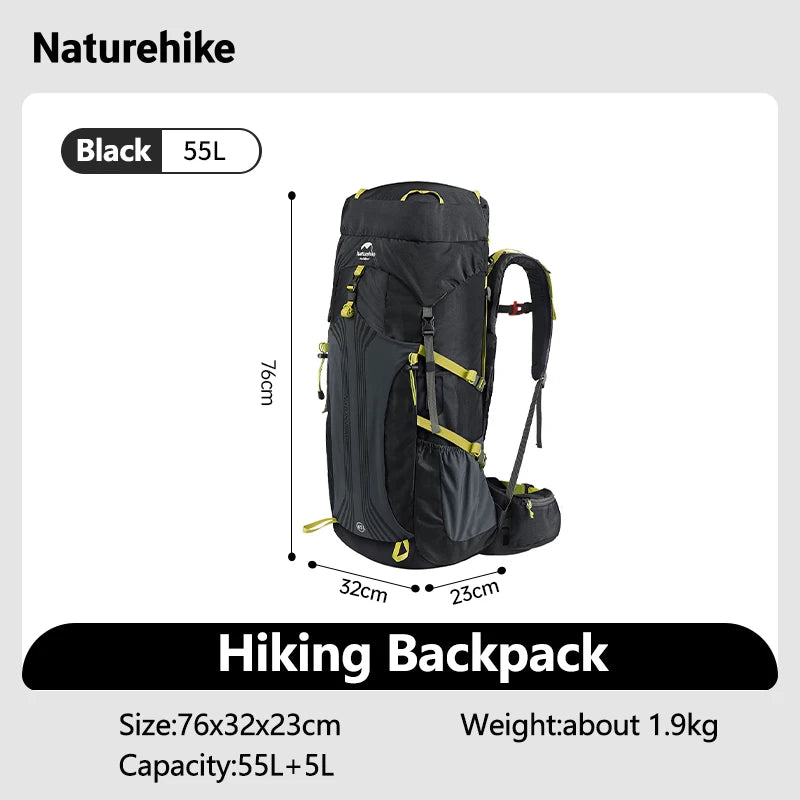 Naturehike Camping Backpacks – 55L Waterproof Hiking Trekking Packs - Image 7