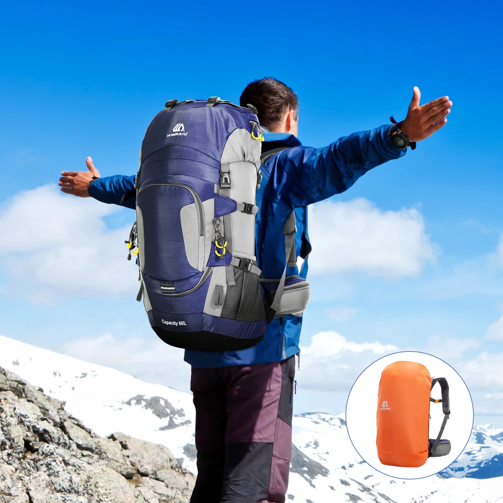 LIXADA 60L Waterproof Hiking Backpack – Versatile Outdoor Adventure Gear - Image 6