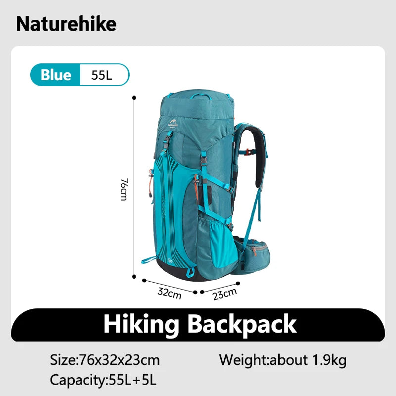 Naturehike Camping Backpacks – 55L Waterproof Hiking Trekking Packs - Image 8