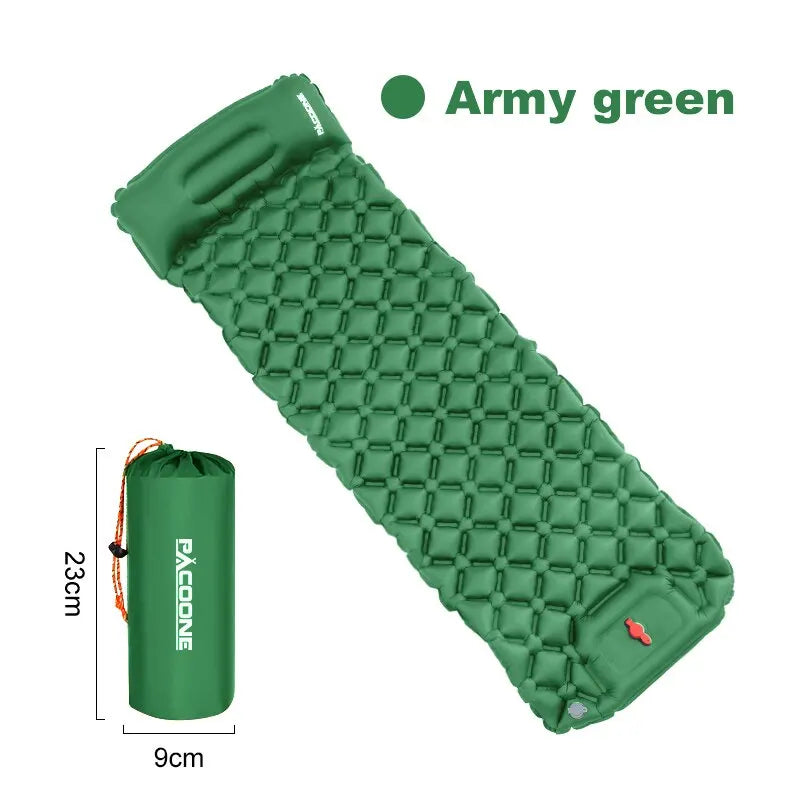 Outdoor Camping Inflatable Mattress – Ultralight Air Mat with Built-In Pump - Image 10