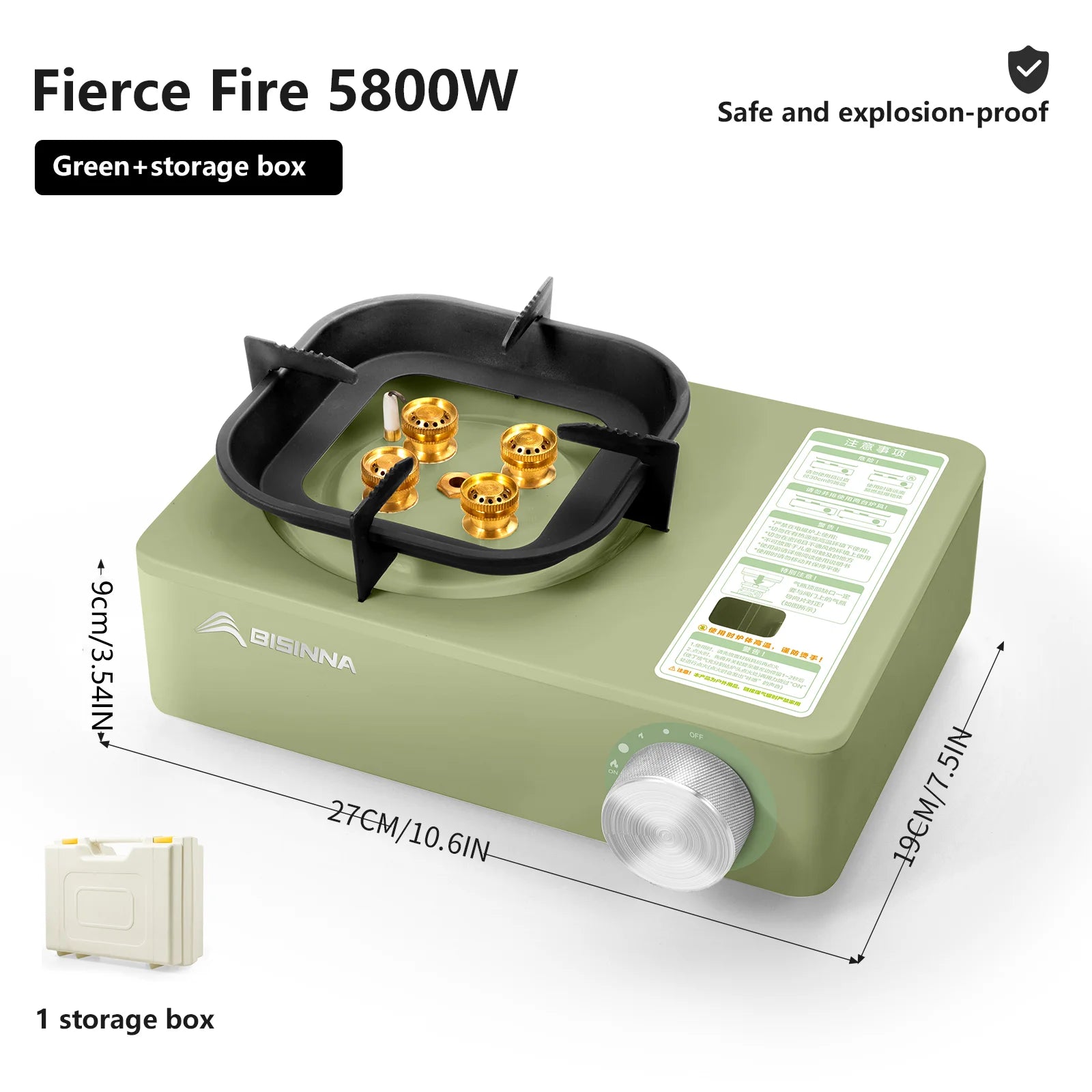 BISINNA Camping Gas Stove – High Firepower Outdoor Portable Burner - Image 7