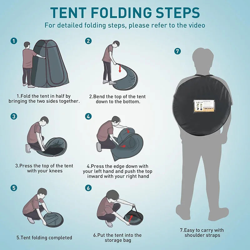Portable Pop-Up Toilet Tent – Privacy Shelter for Camping & Outdoor Travel - Image 2