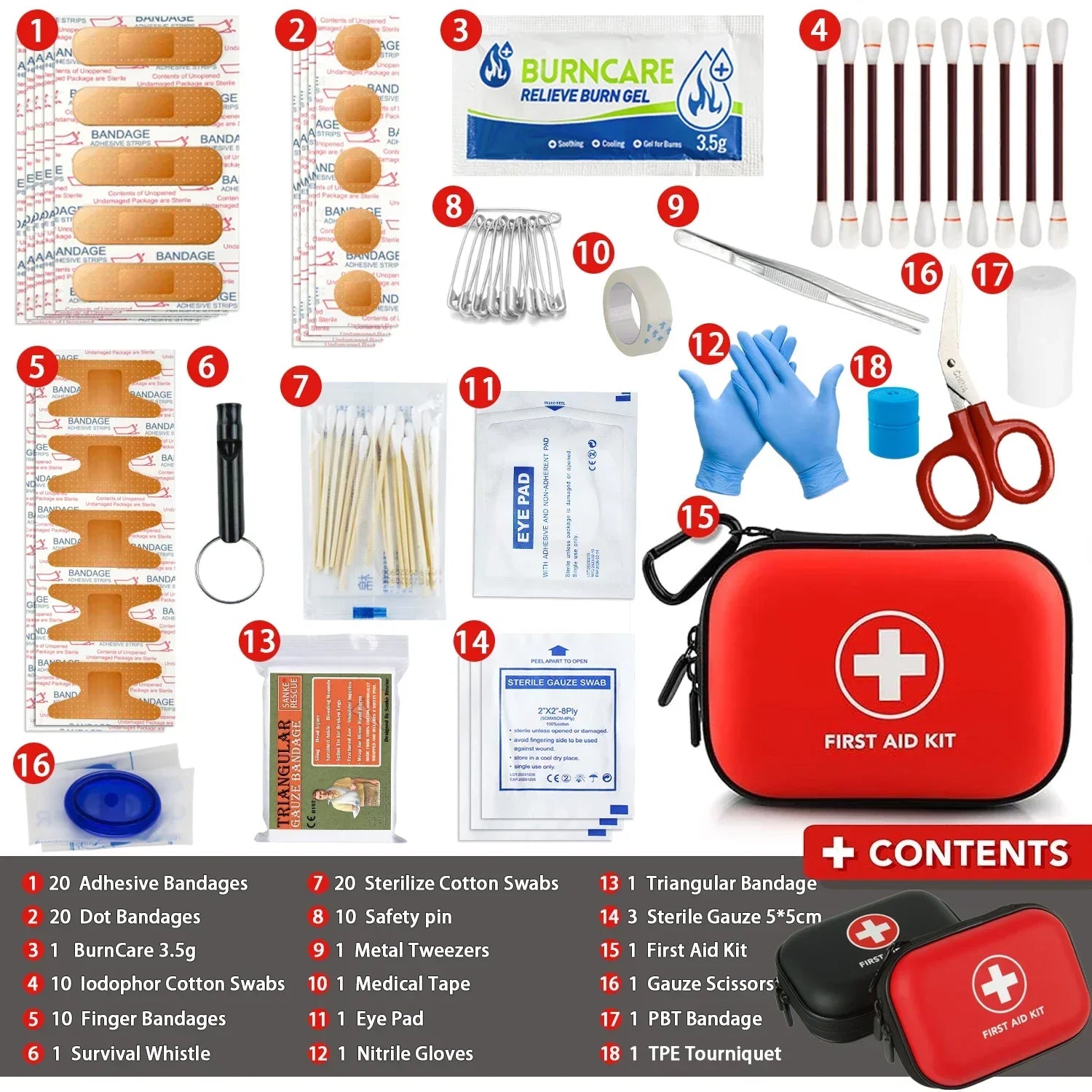 First Aid Kit 26-330 Piece All-Purpose Tactical Emergency Kit - Image 6