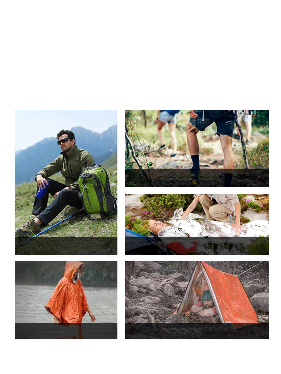 Emergency Thermal Poncho Blanket – Lightweight and Versatile Survival Gear - Image 3