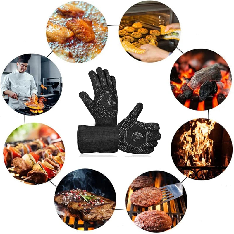 Heat-Resistant Silicone Oven Gloves for Safe Cooking & Grilling - Image 2
