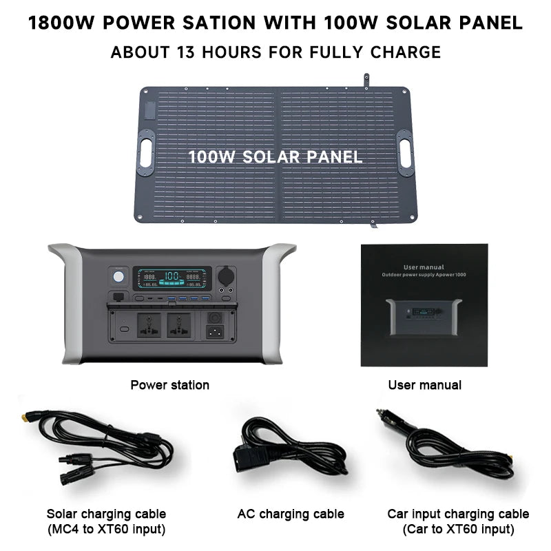 Portable Power Station – 1000W/2000W Solar Generator for Camping - Image 8