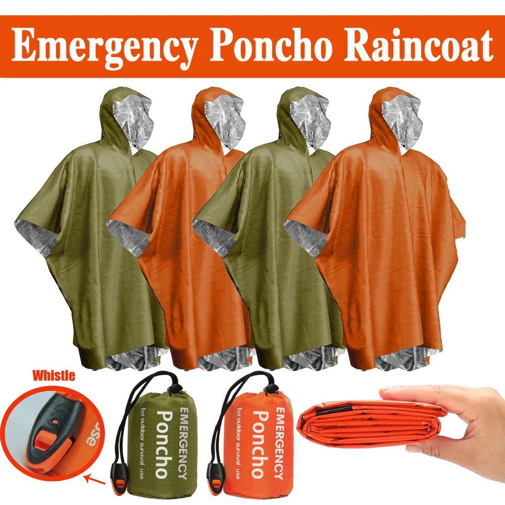Emergency Rain Poncho Thermal Blanket – Essential Survival Gear - Image 2
