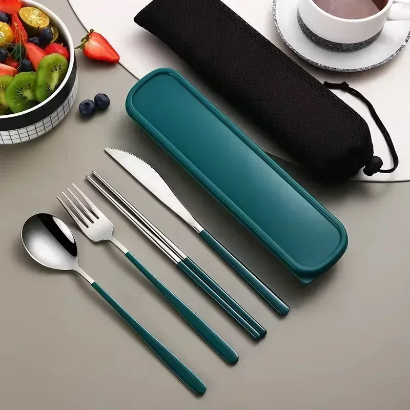Portable Cutlery Set – 304 Stainless Steel Travel Tableware with Case - Image 11