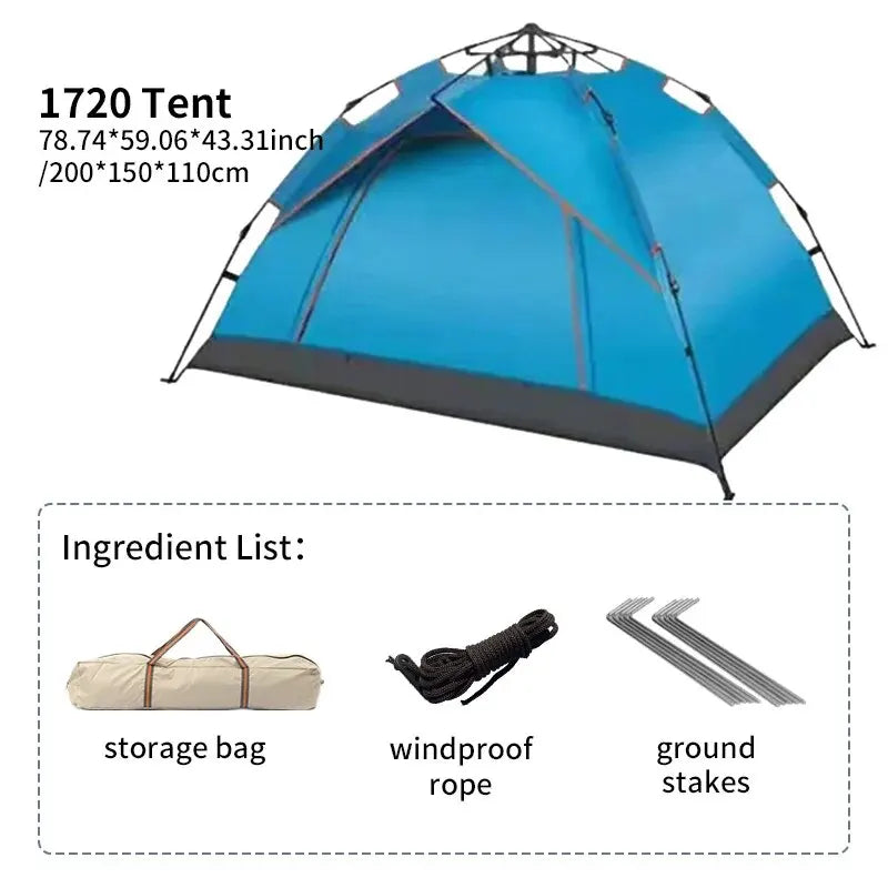 Outdoor Folding Tent – Quick Setup for 3-4 People, Perfect for Camping - Image 7