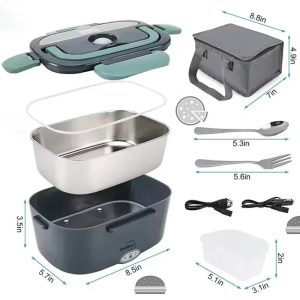 Portable Electric Lunch Box – Stainless Steel Food Warmer for All Settings