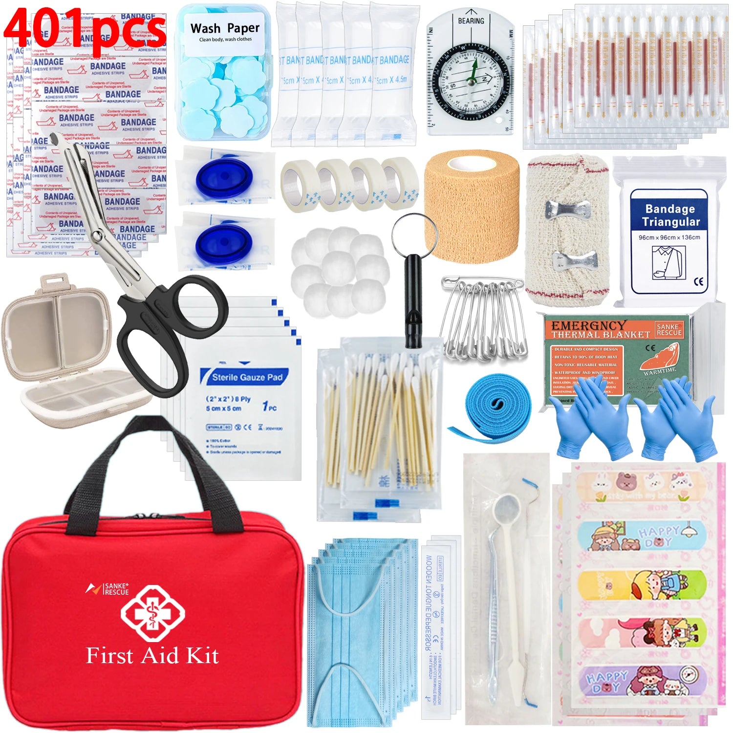 First Aid Kit 26-401 Piece Tactical Emergency Kit for Survival - Image 6
