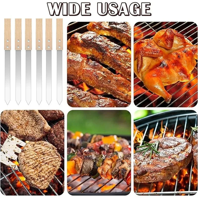 Kabab Koobideh Skewers – Premium Stainless Steel BBQ Tools - Image 2