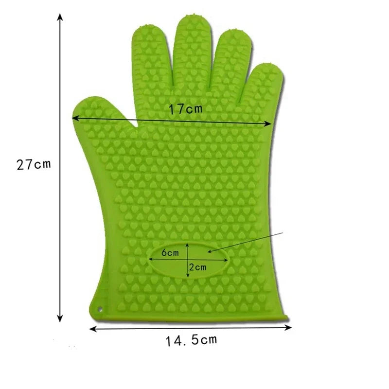 BBQ Silicone Grilling Gloves – Heat Resistant Cooking and Baking Mitts - Image 6