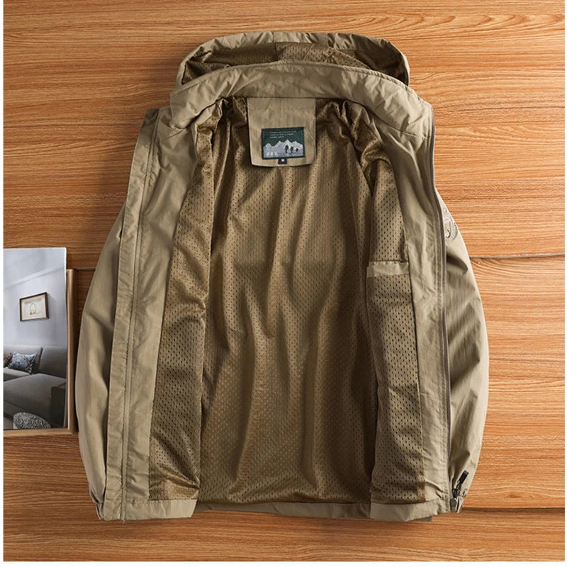 Autumn Men's Hiking Waterproof Jackets – Outdoor Quick Dry Hooded Coats - Image 2