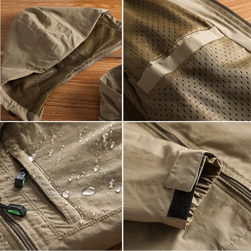Autumn Men's Hiking Waterproof Jackets – Outdoor Quick Dry Hooded Coats - Image 3