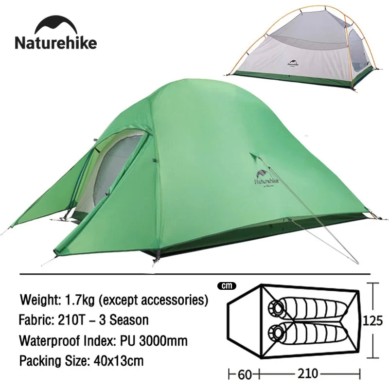 Naturehike Cloud Up 2 Person Camping Tent – Ultralight & Waterproof Shelter - Image 8