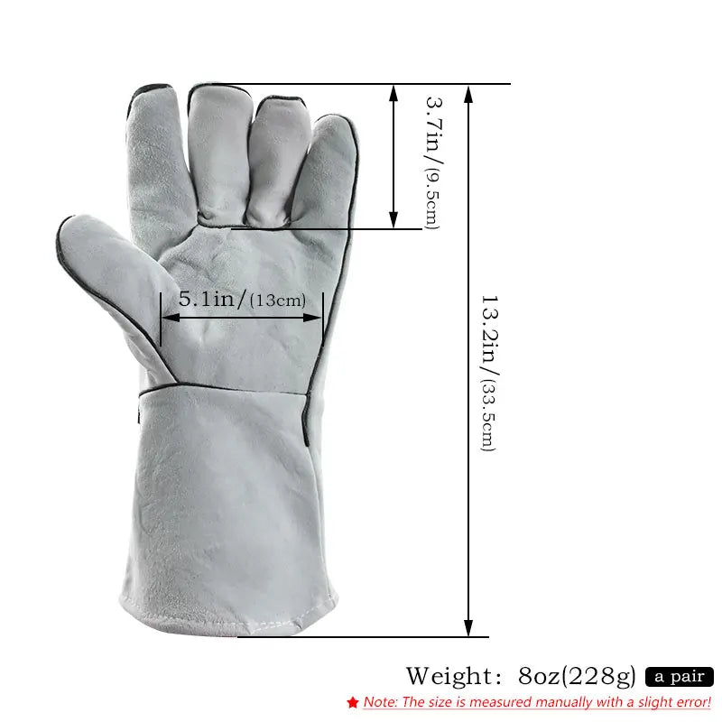 Extended Welding Gloves – Fireproof, Heat-Insulating, and Scald-Resistant - Image 2