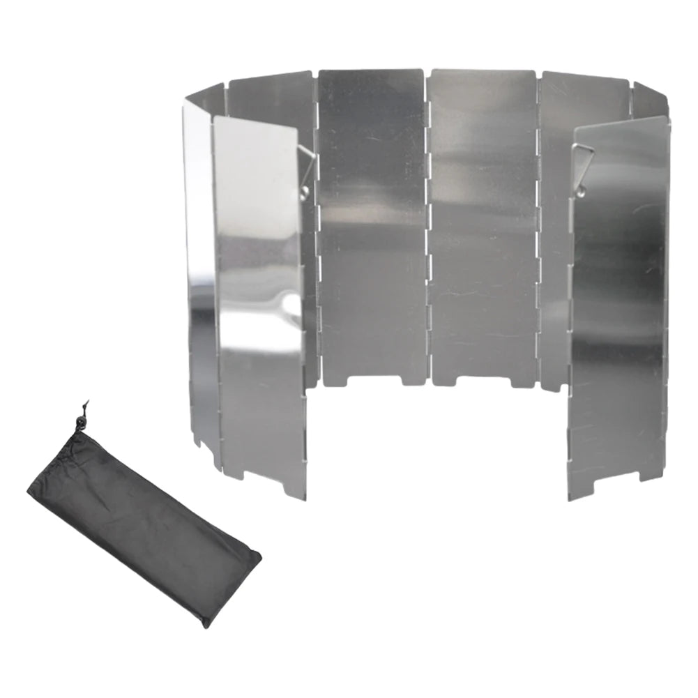 10 Plates Aluminum Wind Screen – Foldable Outdoor Stove Shield - Image 7
