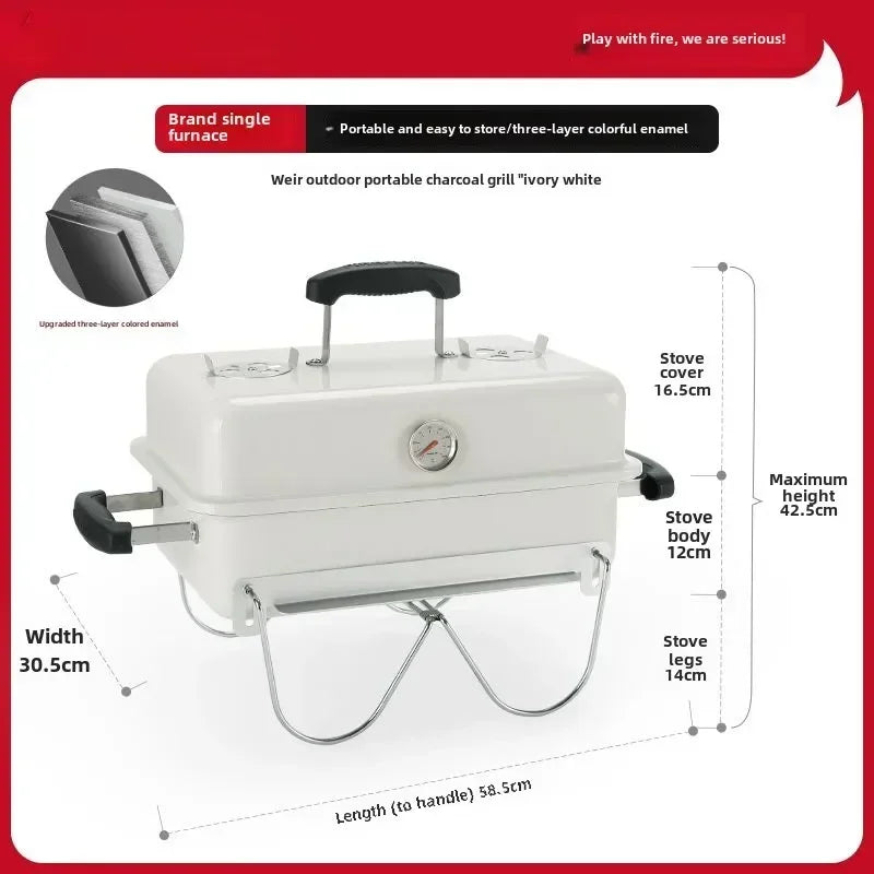 Charcoal Grill – Portable Outdoor BBQ for Camping and Picnics - Image 8