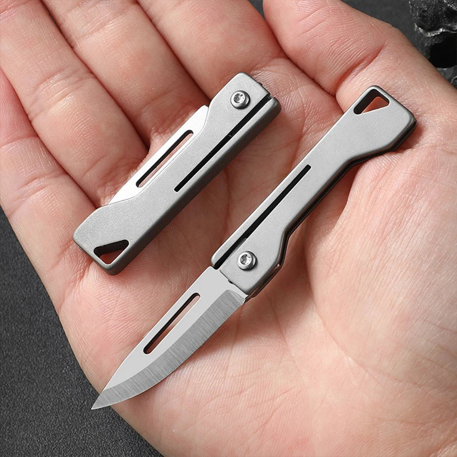 EDC Titanium Folding Knife – Mini Keychain Pocket Knife for Everyday Use - Image 4