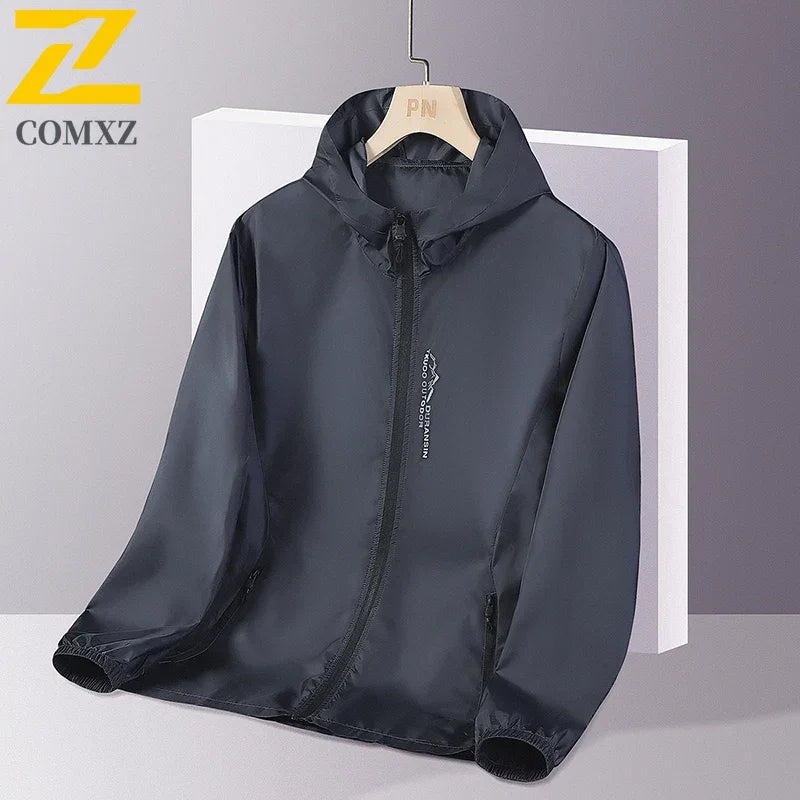 New Summer Sun Protection Clothing – Men's UV Ice Silk Hooded Jacket - Image 2