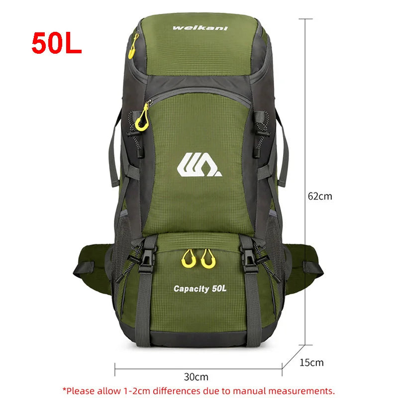 50L Travel Backpack for Men – Waterproof Hiking & Camping Bag - Image 6