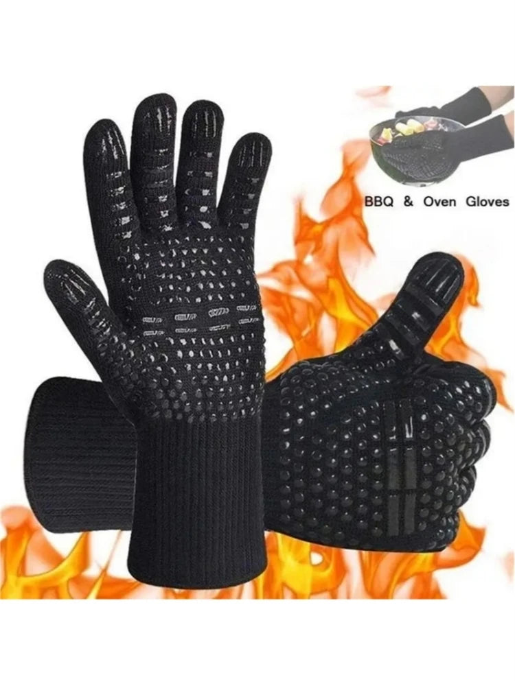 1472°F Heat Resistant Oven Mitts – Silicone BBQ & Grilling Gloves - Image 4