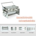 Portable BBQ Grill with 360° Rotating Top Grid for Camping