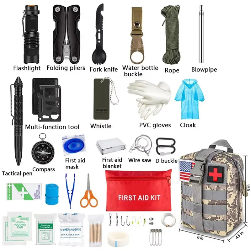 Comprehensive Survival First Aid Kit for Outdoor Adventures - Image 2