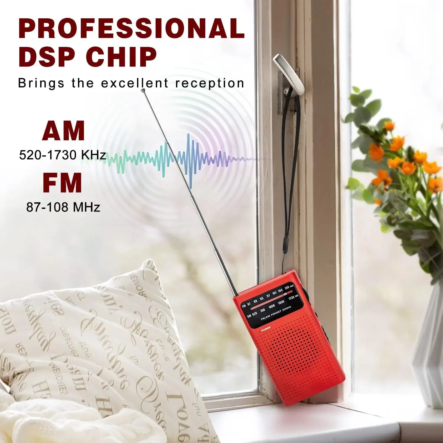 Compact Emergency Survival Radio – Portable AM/FM Analog Pocket Radio - Image 2