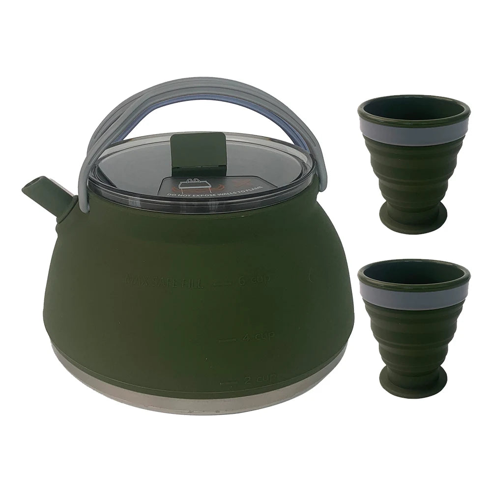 1.5L Outdoor Folding Silicone Kettle – Portable and Collapsible for Travel - Image 10