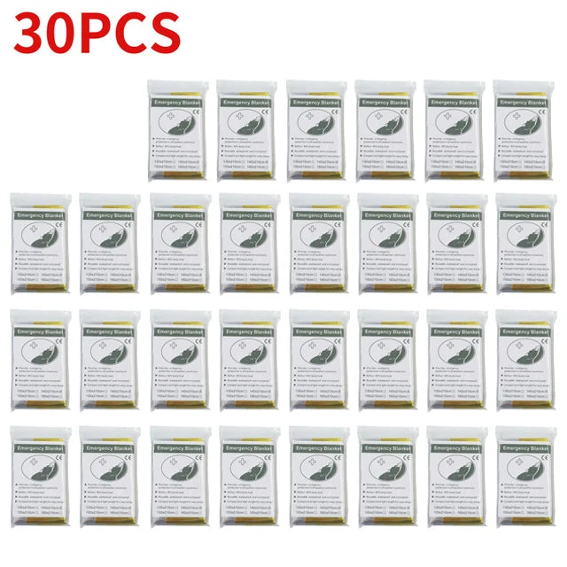 5-30Pc Outdoor Emergency Survival Blanket – Thermal & Waterproof - Image 9