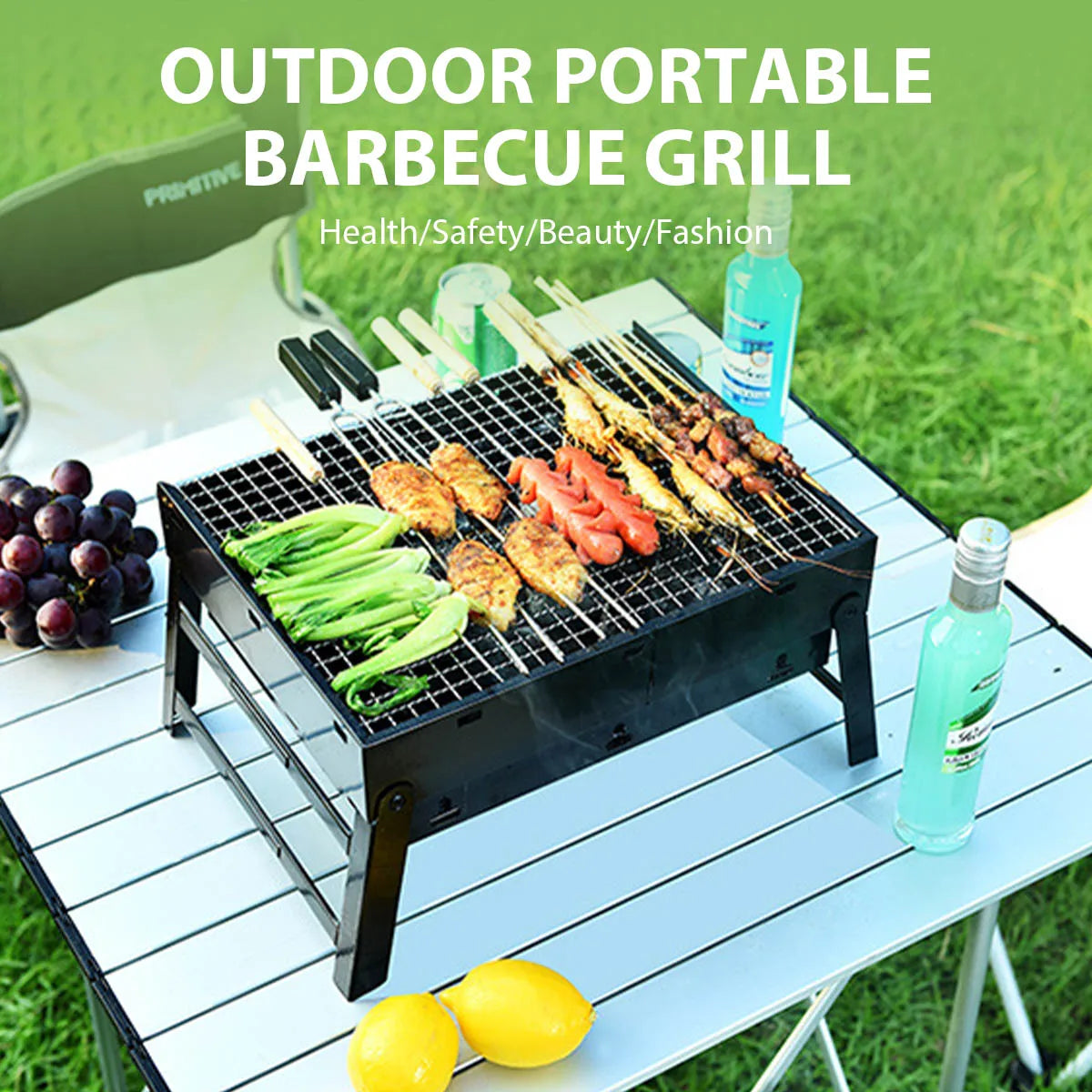 Portable BBQ Charcoal Grill – Compact and Convenient for Outdoor Cooking - Image 2