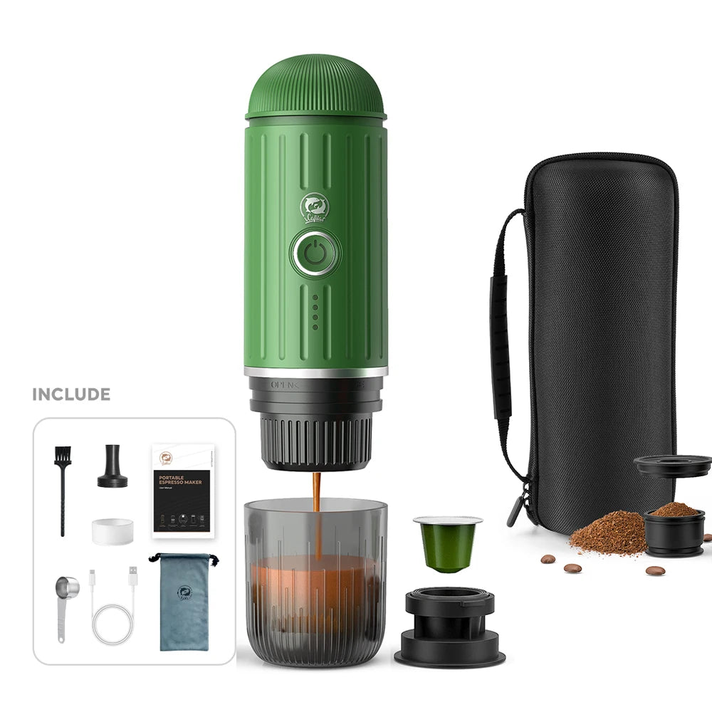 2 in 1 Capsule Powder Travel Coffee Maker – Portable Espresso Machine - Image 7