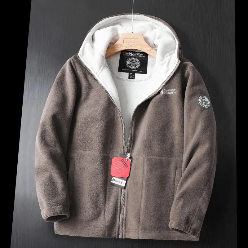2024 Brand Winter Fleece Jacket – Men's Fashionable Warm Hooded Coat - Image 6