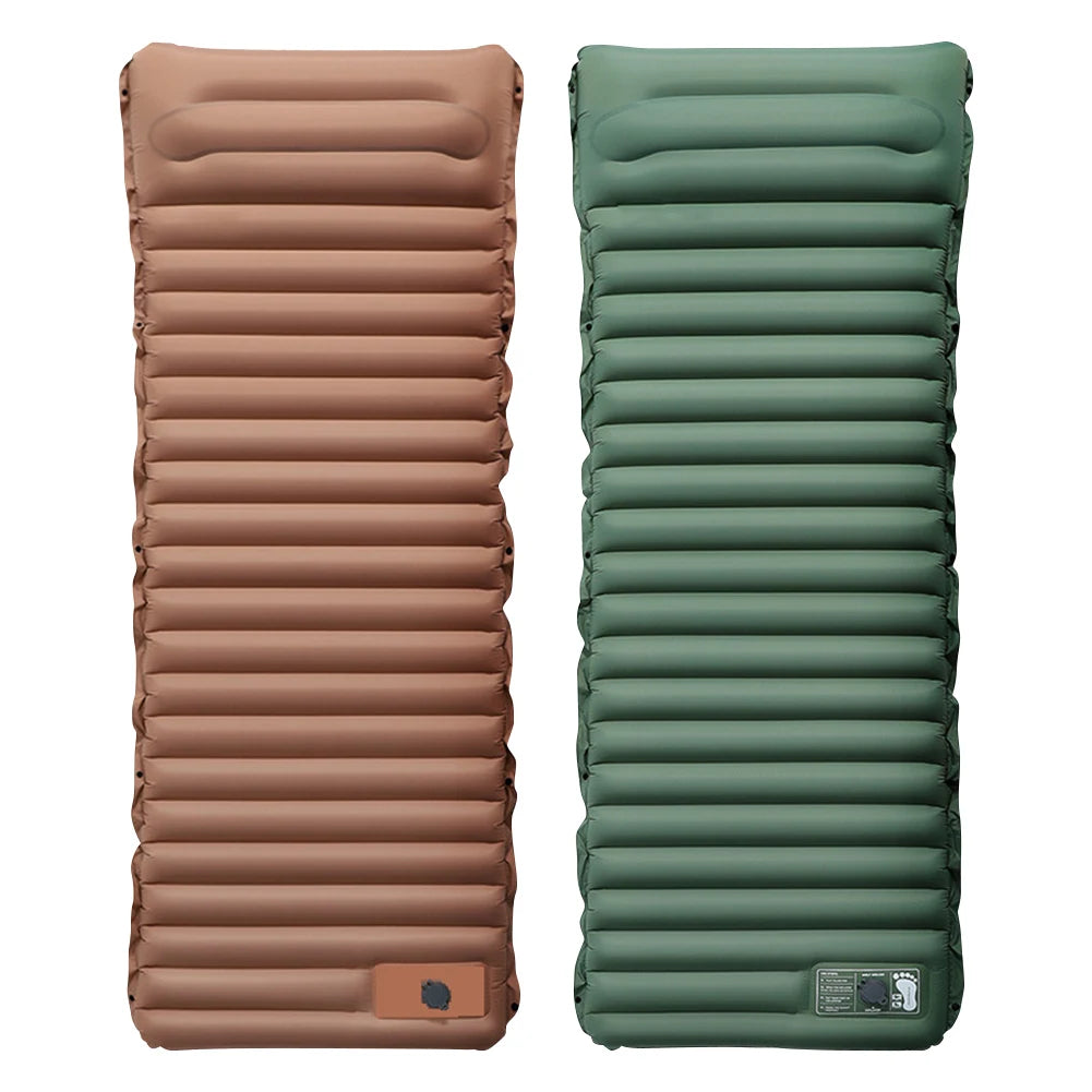 10cm Self-Inflating Sleeping Mat with Foot Pump & Pillow – Ultralight Camping Essential - Image 2