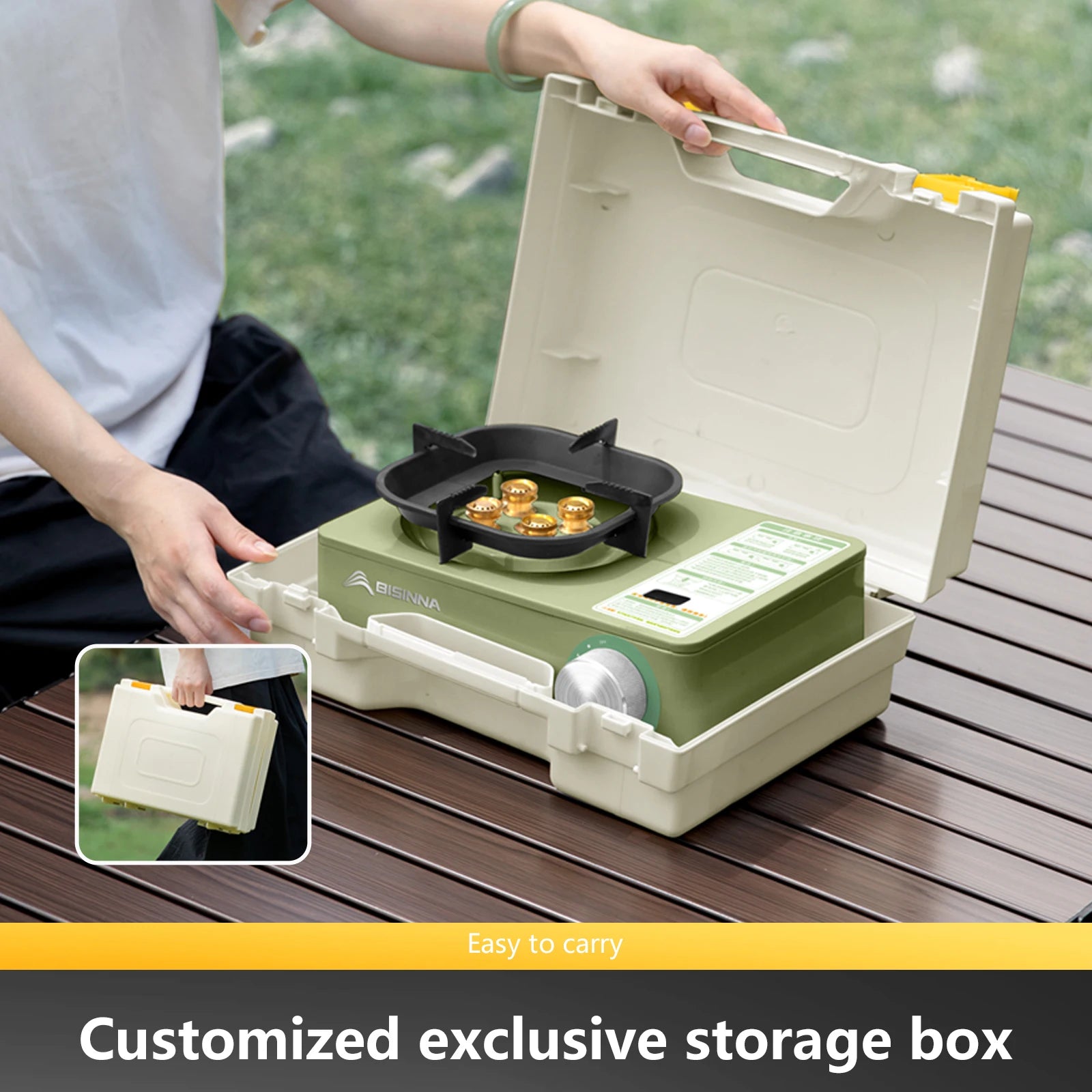 BISINNA Camping Gas Stove – High Firepower Outdoor Portable Burner - Image 4