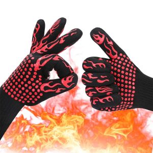 BBQ Grill Gloves – High Temperature Resistance Oven Mitts for Safe Grilling