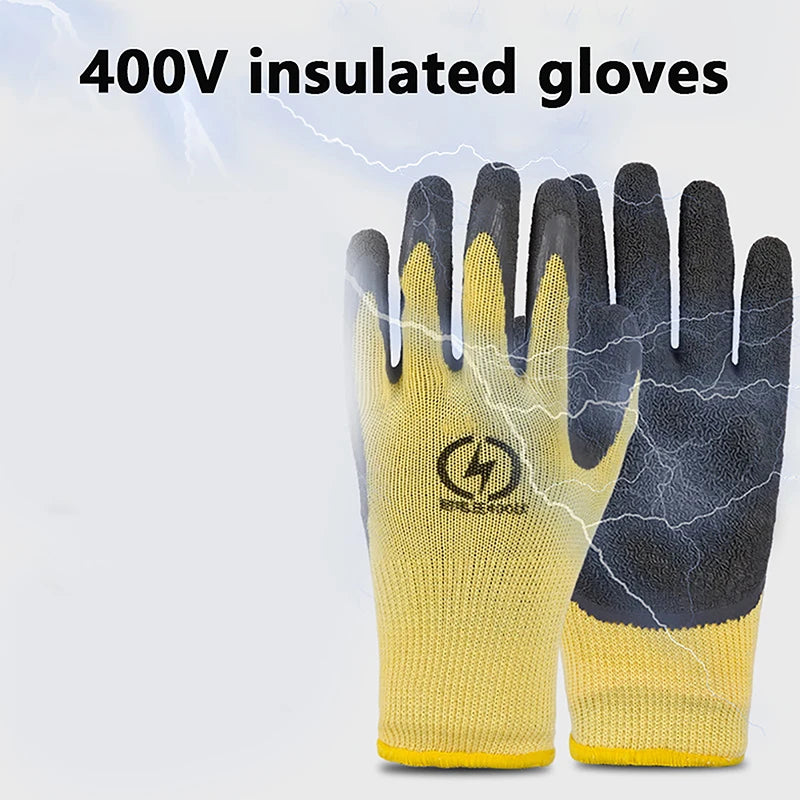 400V Rubber Insulating Gloves – Essential Safety Gear for Electricians