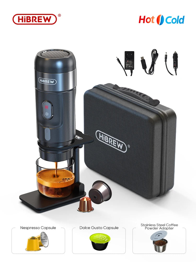 HiBREW Portable Coffee Machine – Perfect for Car & Home Brewing