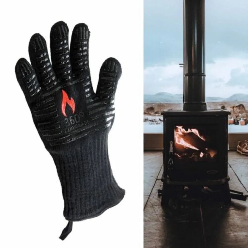 Heat-Resistant Gloves for Safe Fireplace and Stove Handling - Image 2