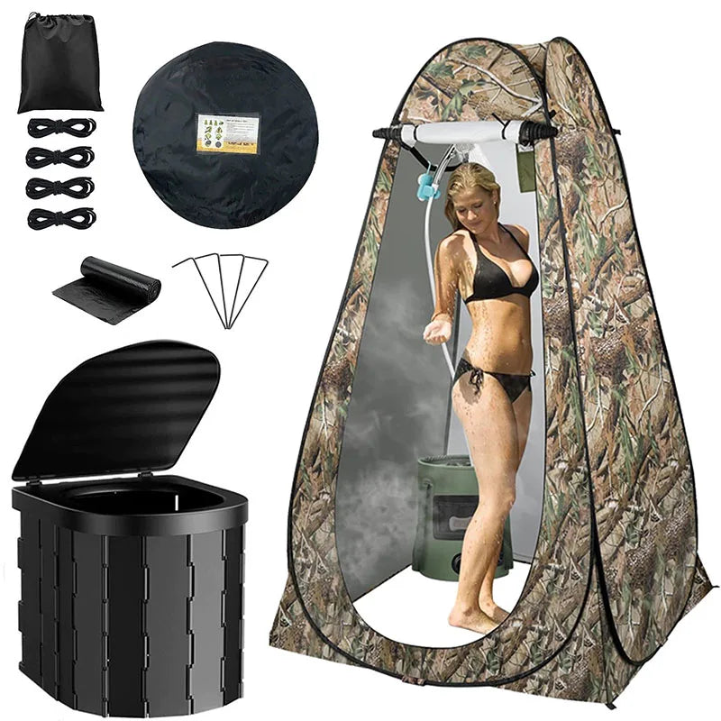 Portable Pop-Up Toilet Tent – Privacy Shelter for Camping & Outdoor Travel - Image 6