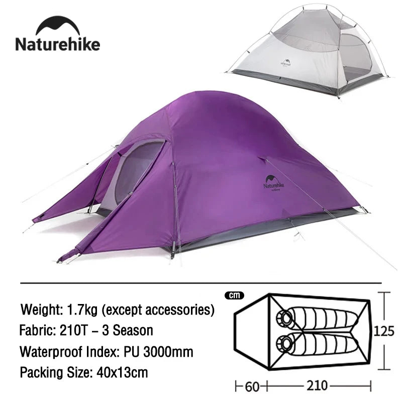 Naturehike Cloud Up 2 Person Camping Tent – Ultralight & Waterproof Shelter - Image 9